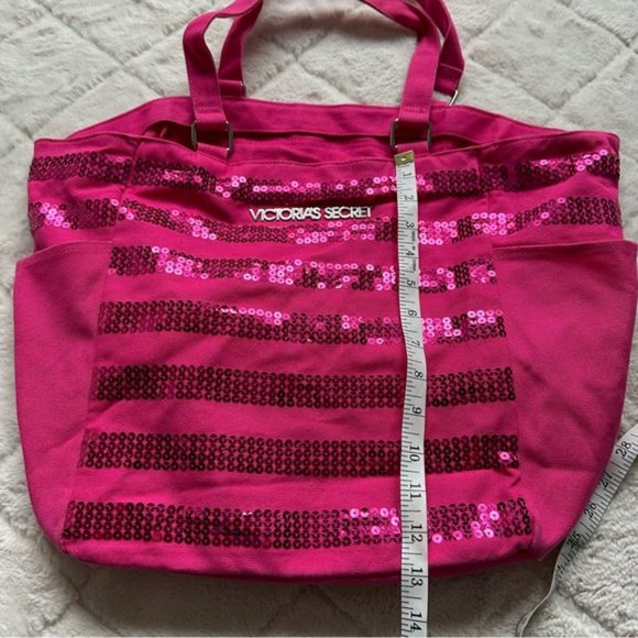 Victoria's Secret | 2012 Black Friday Pink Sequin Travel Tote Bag - Picture 8 of 10